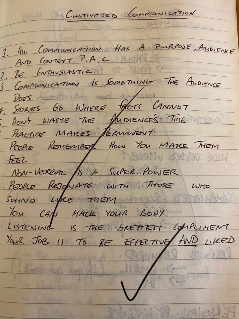 An image from my learning notebook showing a bullet list method