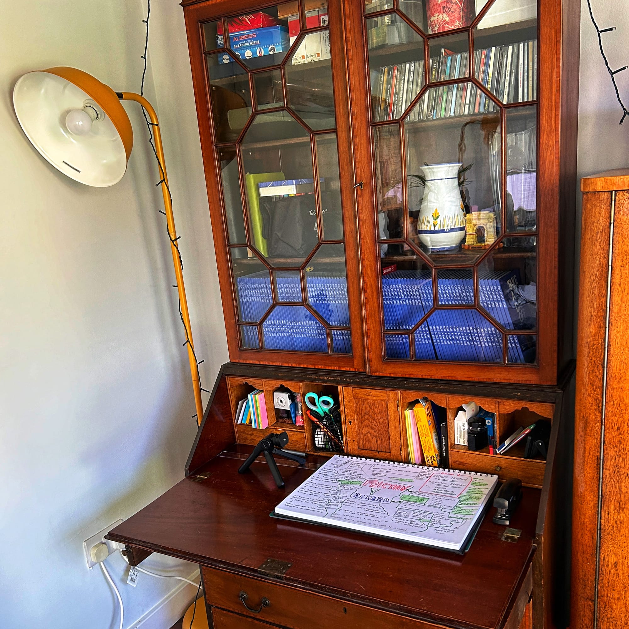 My analogue area with writing bureau