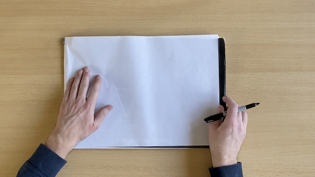 An image showing a blank sheet of A3
