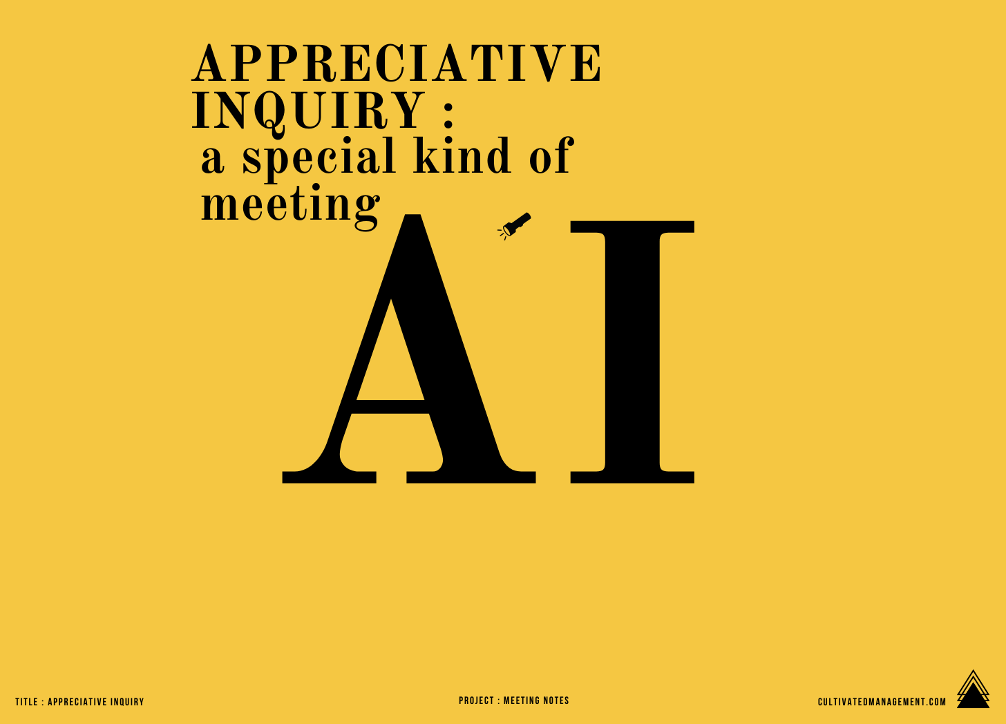Appreciate what is working with an appreciative inquiry
