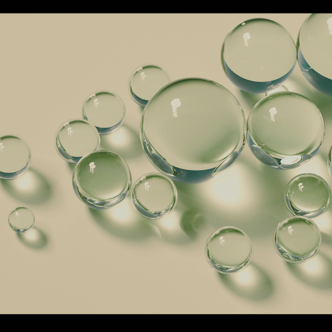 A photo of lots of bubbles grouping together to represent collective intelligence