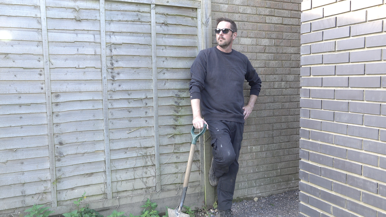 A picture of Rob Lambert in his DIY clothes